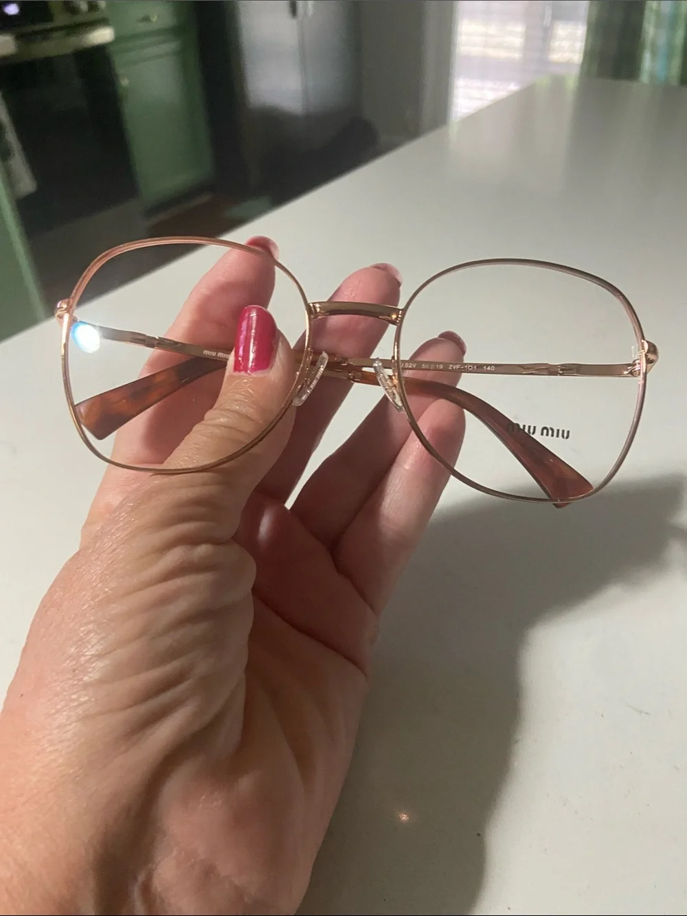 Miu Miu Rose Gold Metal Frame Women's Glasses Brand new without tags retail 350